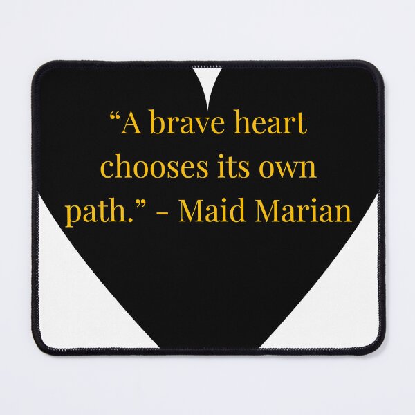Item preview, Maid Marian Quote – Robin Hood tradition Gold Text Black Heart designed and sold by TheIconSmith.