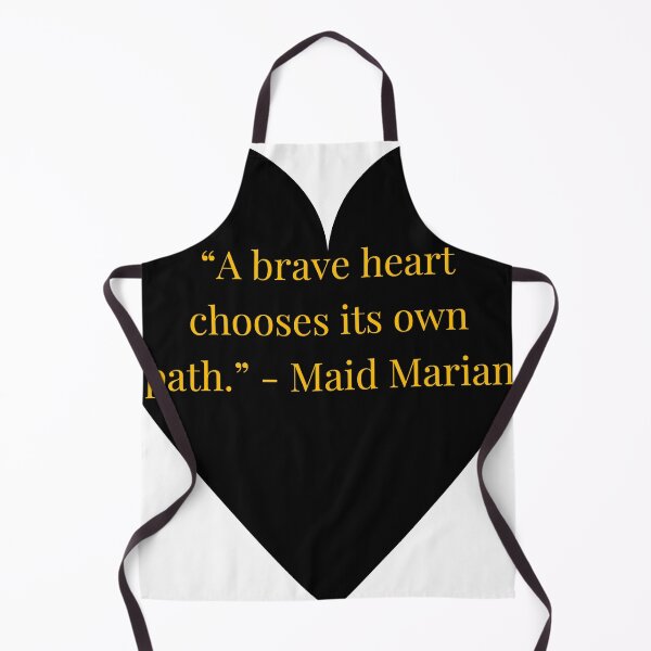 Item preview, Maid Marian Quote – Robin Hood tradition Gold Text Black Heart designed and sold by TheIconSmith.