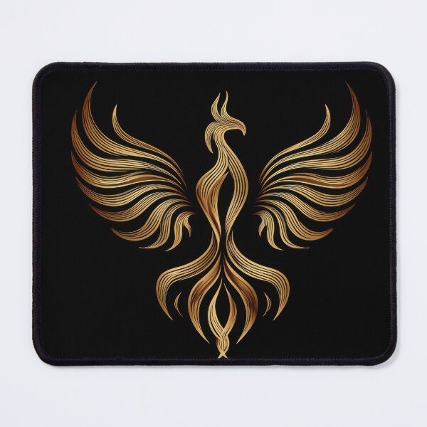 Item preview, Gold phoenix on black bg designed and sold by anytka.