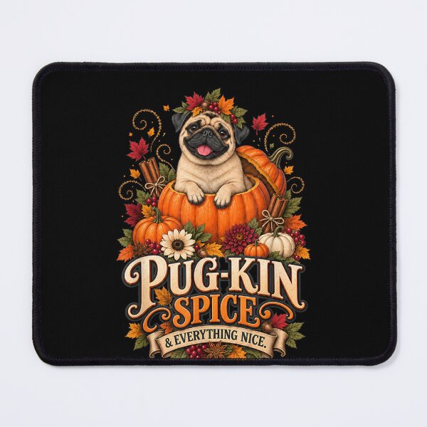 Item preview, Pug-Kin Spice and Everything Nice Pug Dog Retro Autumn Fall designed and sold by Juansustait.