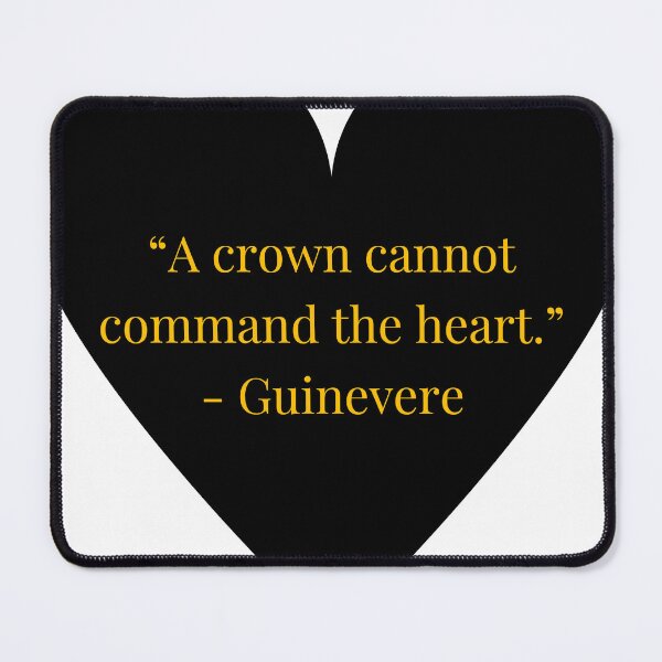 Item preview, Guinevere Quote – Arthurian tradition Gold Text Black Heart designed and sold by TheIconSmith.