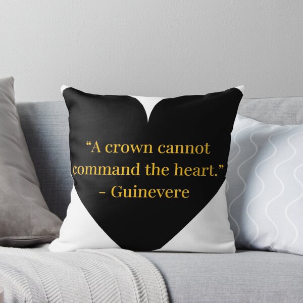 Item preview, Guinevere Quote – Arthurian tradition Gold Text Black Heart designed and sold by TheIconSmith.