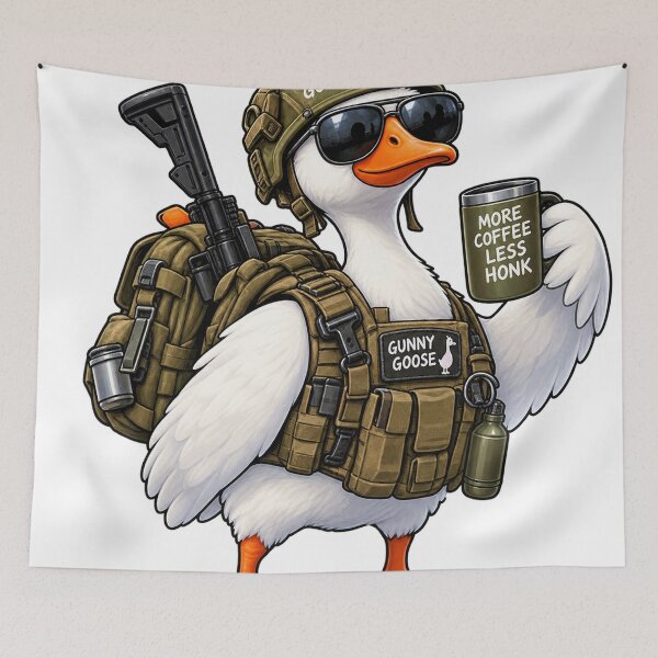 Item preview, Gunny Goose – More Coffee Less Honk Funny Goose Design designed and sold by CreativeNest Prints.