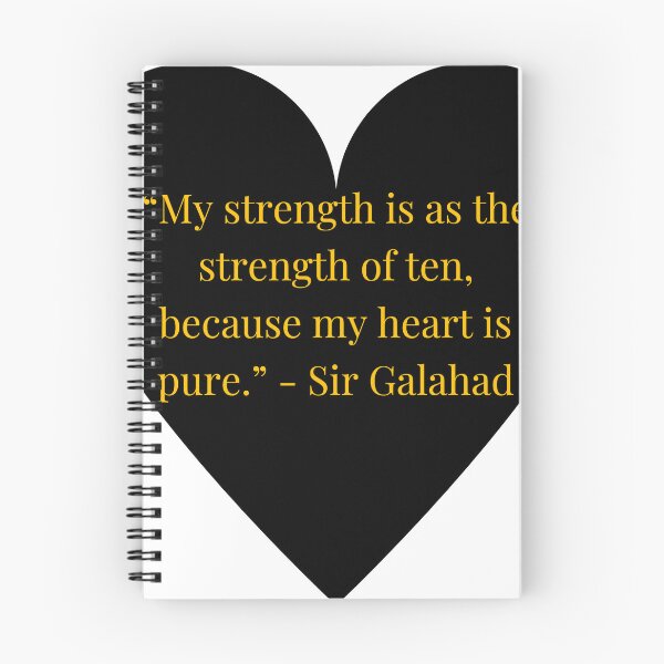 Item preview, Sir Galahad Quote – Sir Galahad Gold Text Black Heart designed and sold by TheIconSmith.