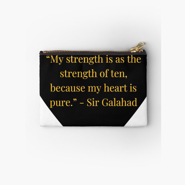 Item preview, Sir Galahad Quote – Sir Galahad Gold Text Black Heart designed and sold by TheIconSmith.