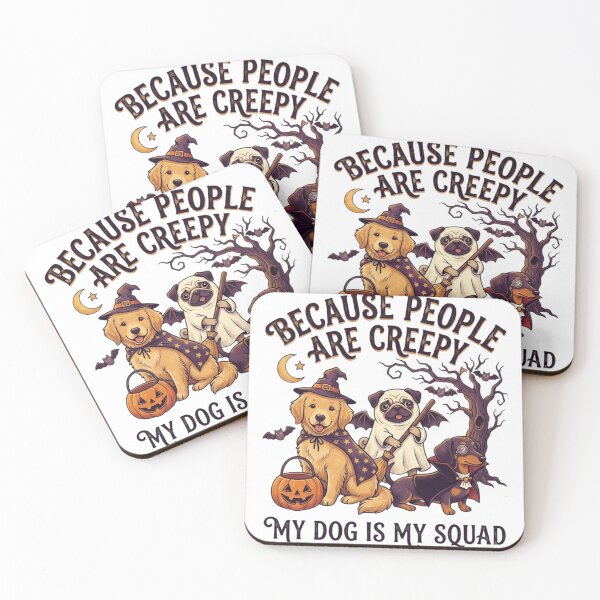 Item preview, Because People Are Creepy My Dog Is My Squad Halloween T-Shirt designed and sold by designwiss.
