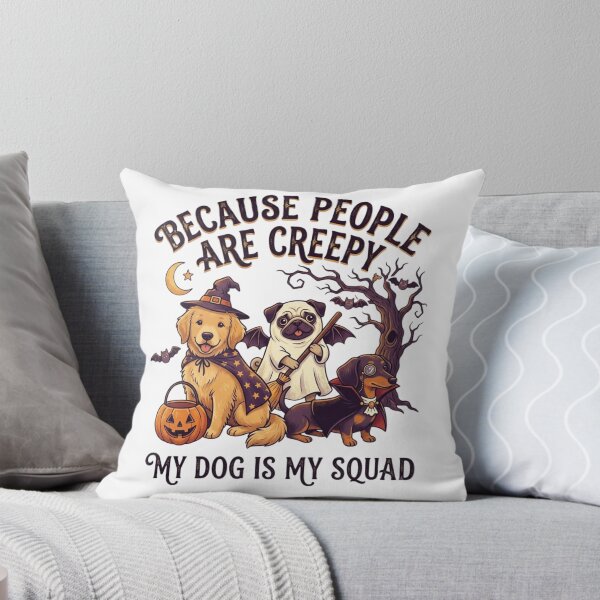 Item preview, Because People Are Creepy My Dog Is My Squad Halloween T-Shirt designed and sold by designwiss.