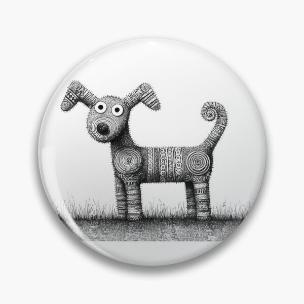 Item preview, Dog made of patterns in a field designed and sold by anytka.