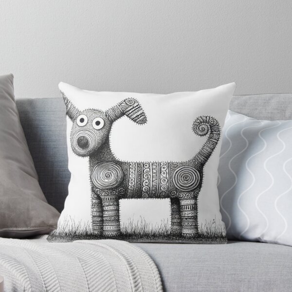Item preview, Dog made of patterns in a field designed and sold by anytka.