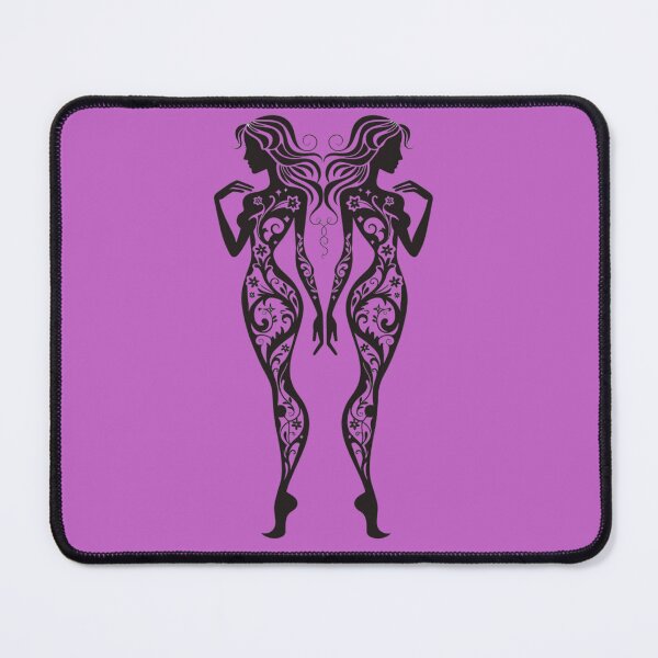 Item preview, Botanical Gemini Design – Elegant Feminine Floral Silhouette Art designed and sold by Mousy17.