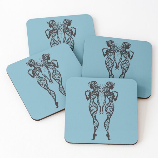 Item preview, Botanical Gemini Design – Elegant Feminine Floral Silhouette Art designed and sold by Mousy17.