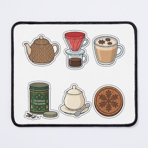 Item preview, Cozy Winter Tea & Coffee Sticker Pack - Hot Drink Favorites Assortment designed and sold by SimpleP.