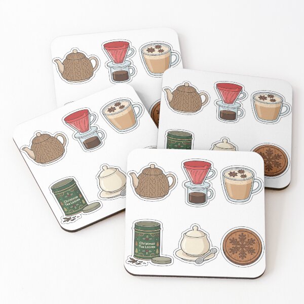 Item preview, Cozy Winter Tea & Coffee Sticker Pack - Hot Drink Favorites Assortment designed and sold by SimpleP.