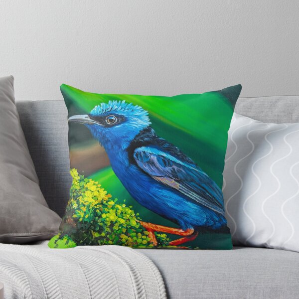 Item preview, Boquete Panama Bird Paintings Red Legged Honeycreeper by Alvaro Miranda  designed and sold by Alvaro-Miranda.
