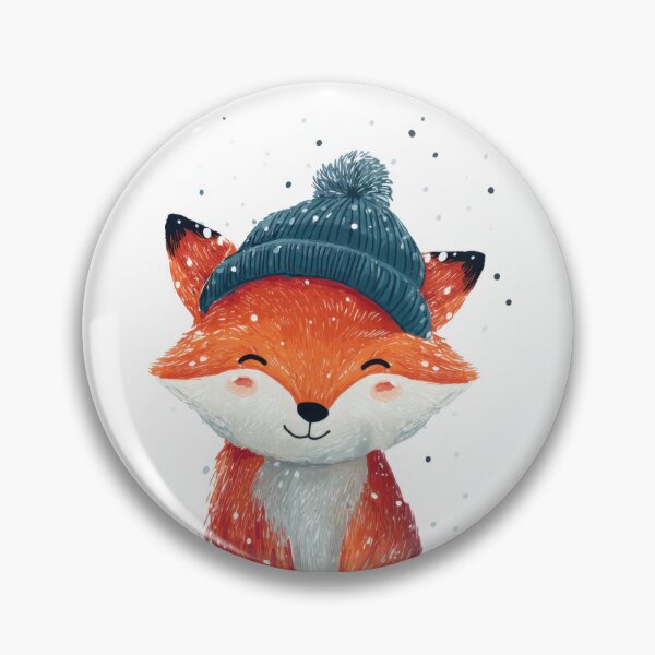 Item preview, Fox wearing a hat in winter scene designed and sold by anytka.