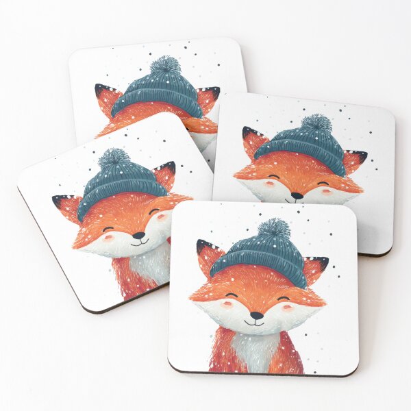 Item preview, Fox wearing a hat in winter scene designed and sold by anytka.