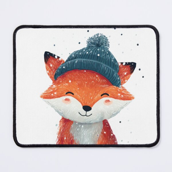 Item preview, Fox wearing a hat in winter scene designed and sold by anytka.
