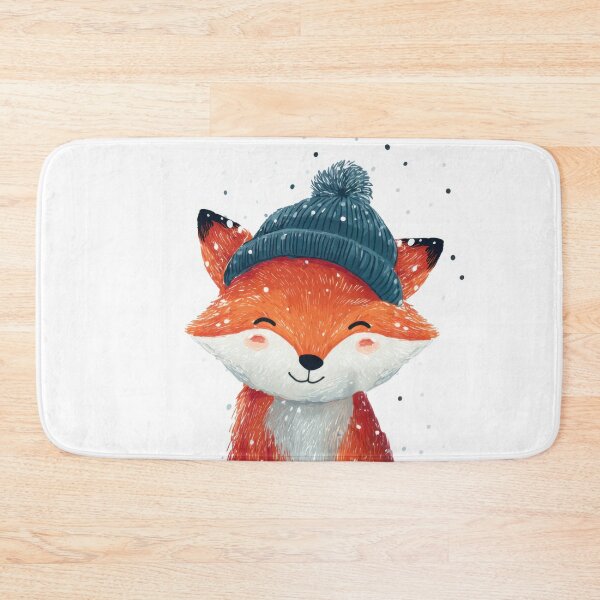 Item preview, Fox wearing a hat in winter scene designed and sold by anytka.