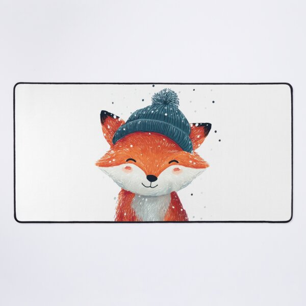 Item preview, Fox wearing a hat in winter scene designed and sold by anytka.