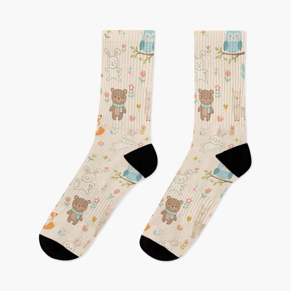 Item preview, Cute Woodland Animals Seamless Pattern designed and sold by prapapon.