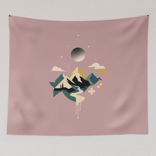 Item preview, Mountains and Moon designed and sold by JabszStudios.