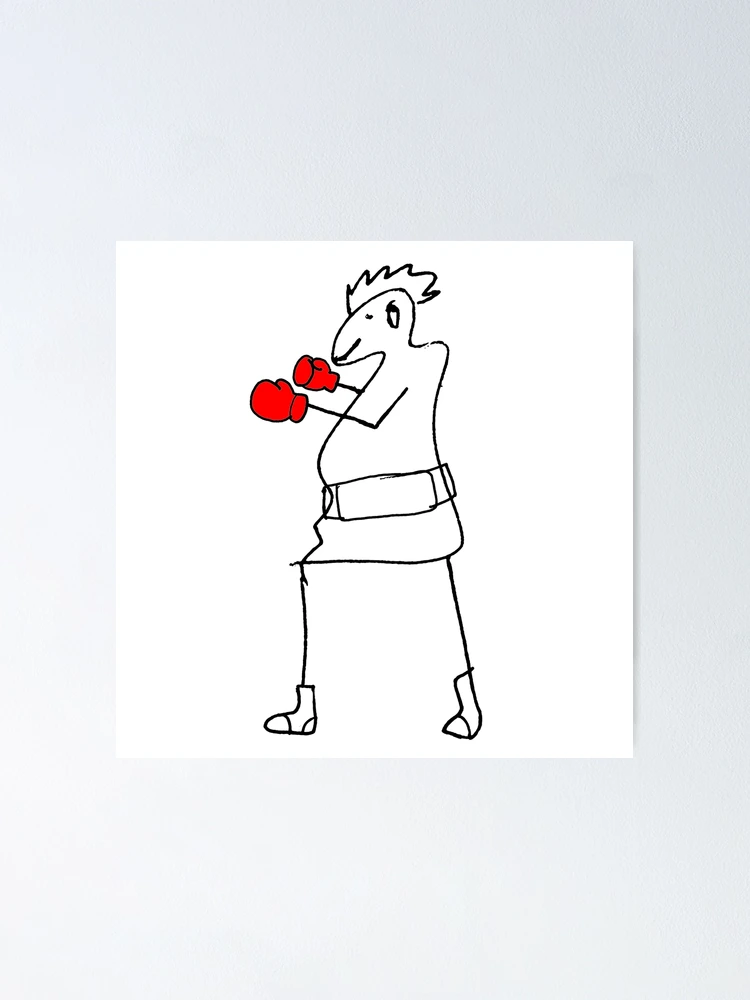 Imagen 1 de 3, Póster con la obra Boxer, diseñada y vendida por Surprised Hen.
