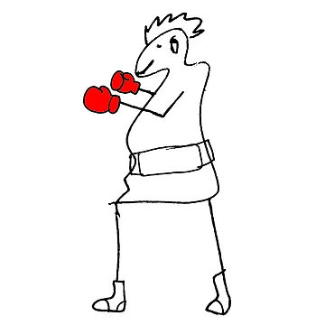 Imagen de la obra Boxer de Surprised Hen
