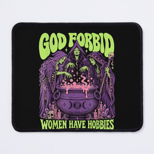 Item preview, God Retro Forbid Women Have Hobbies Witch Halloween Feminist designed and sold by Juansustait.