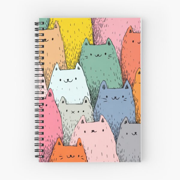 Item preview, Colored cats in a pattern designed and sold by anytka.