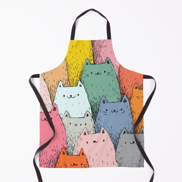 Item preview, Colored cats in a pattern designed and sold by anytka.