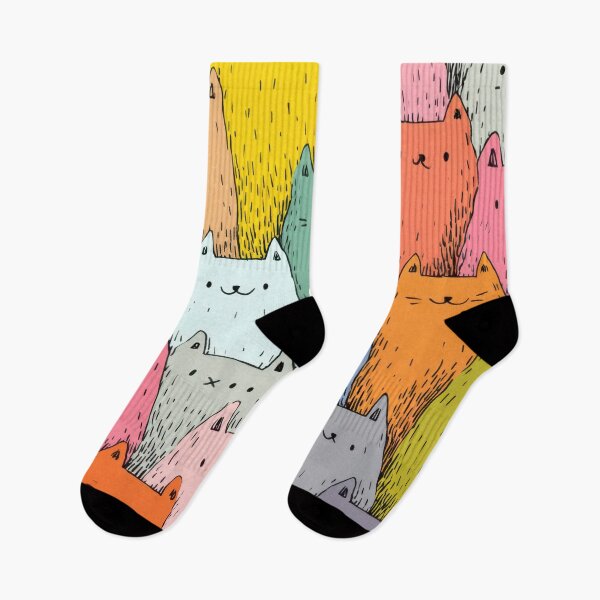 Item preview, Colored cats in a pattern designed and sold by anytka.