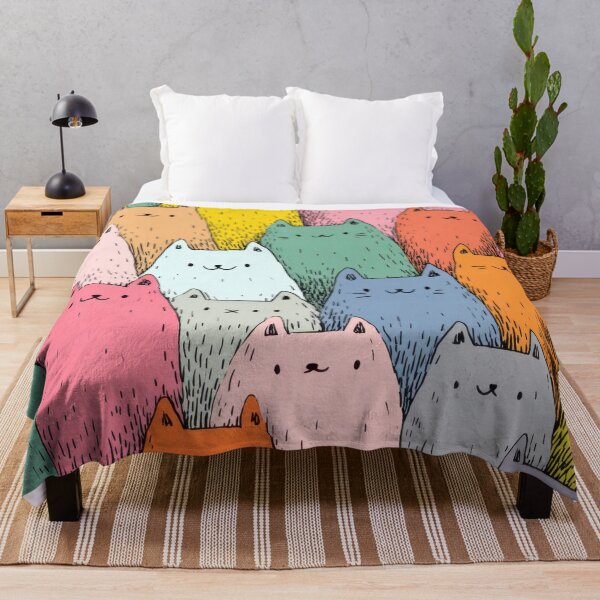 Item preview, Colored cats in a pattern designed and sold by anytka.