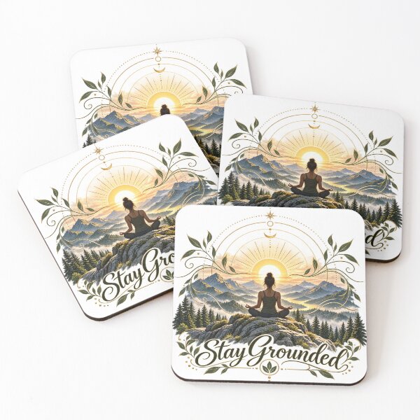 Item preview, Stay Grounded – Mountain Meditation Sunrise designed and sold by A Light Worker.