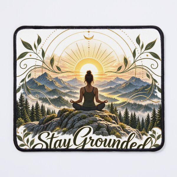 Item preview, Stay Grounded – Mountain Meditation Sunrise designed and sold by A Light Worker.