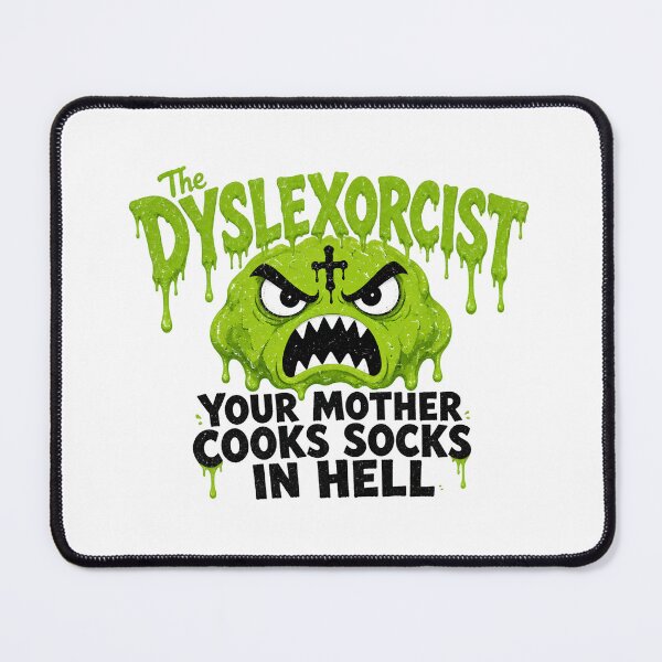 Item preview, The Dyslexorcist Horror Pun designed and sold by TshirtsOnline-.