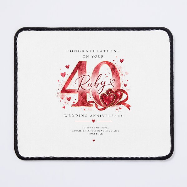 Item preview, Happy 40th Wedding Anniversary | Elegant Ruby Anniversary Card designed and sold by Aesthetic-Avenue.