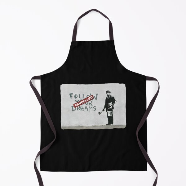 Item preview, Banksy Inspired Graffiti Art with 'Follow Your Dreams CANCELLED' Quote Featuring Painter and Paint Bucket designed and sold by richard143.