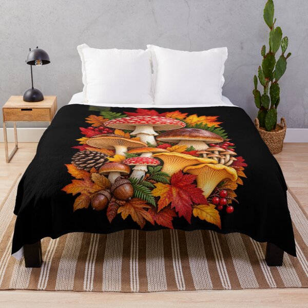 Item preview, Mushrooms and Autumn Leaves designed and sold by RockitBaby.