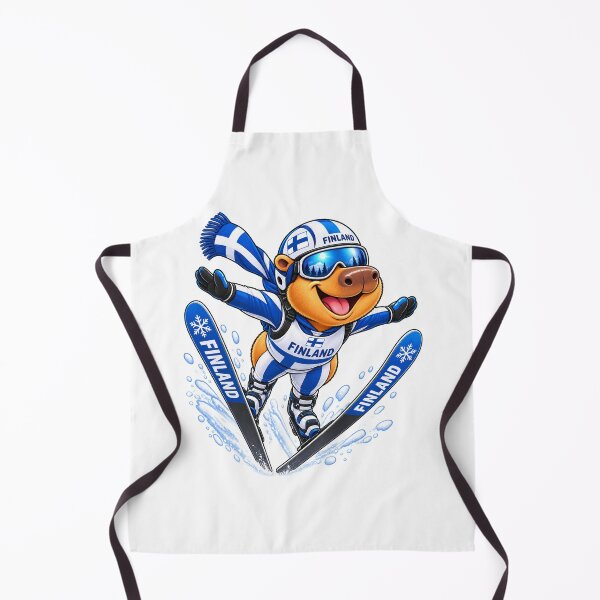 Item preview, Cute Finnish Capybara Ski Jumper designed and sold by CapybaraTravels.