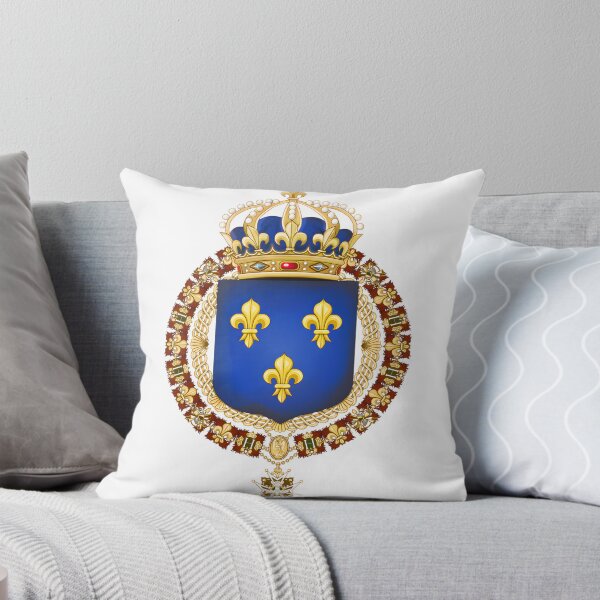 Item preview, Vintage Kingdom of France Coat of Arms with Fleurs de Lys on Blue Background High Quality Design designed and sold by richard143.
