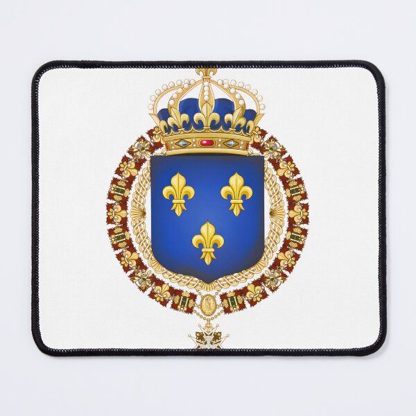 Item preview, Vintage Kingdom of France Coat of Arms with Fleurs de Lys on Blue Background High Quality Design designed and sold by richard143.