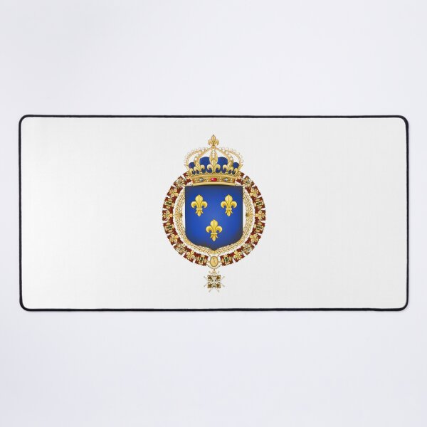 Item preview, Vintage Kingdom of France Coat of Arms with Fleurs de Lys on Blue Background High Quality Design designed and sold by richard143.
