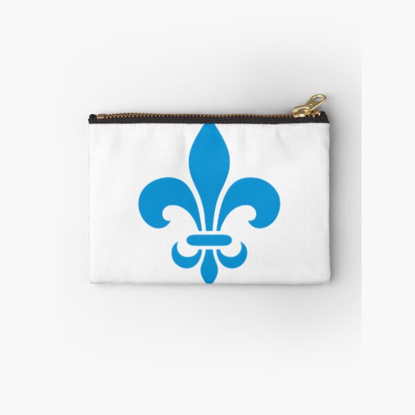 Item preview, Modern Blue Fleur de Lys Design Representing Quebec and French Heritage on Black Background designed and sold by richard143.