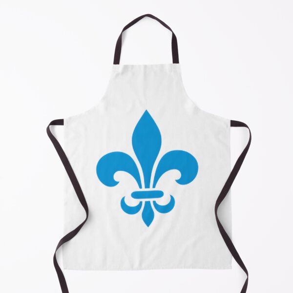 Item preview, Modern Blue Fleur de Lys Design Representing Quebec and French Heritage on Black Background designed and sold by richard143.