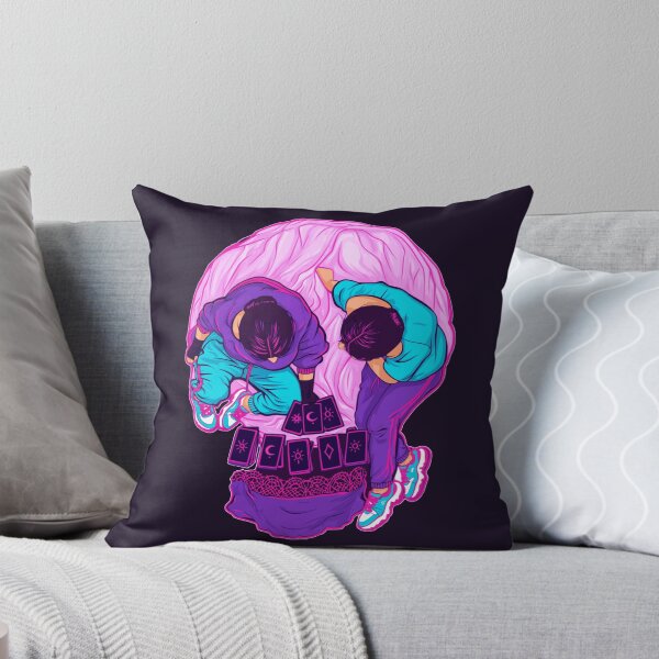 Item preview, Neon Retro Optical Illusion Tarot Card Skull Reading designed and sold by KungPowUnicorn.