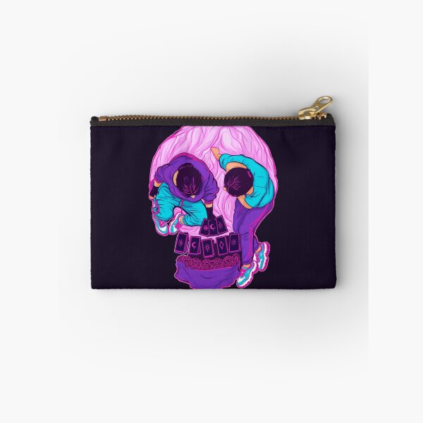 Item preview, Neon Retro Optical Illusion Tarot Card Skull Reading designed and sold by KungPowUnicorn.