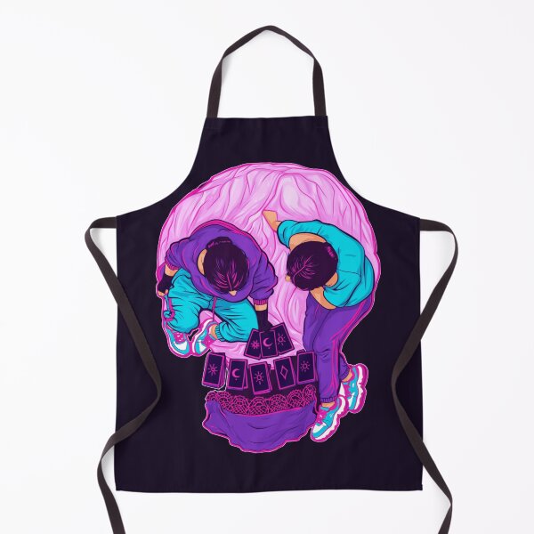 Item preview, Neon Retro Optical Illusion Tarot Card Skull Reading designed and sold by KungPowUnicorn.