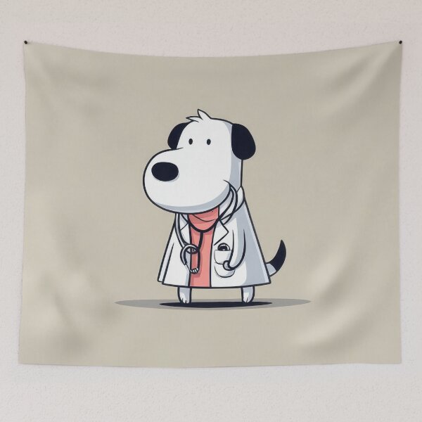 Item preview, Dog dressed as a doctor designed and sold by anytka.
