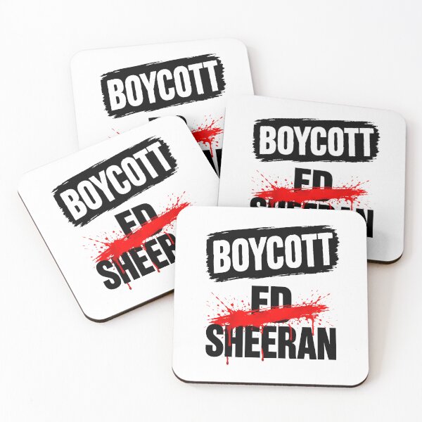 Item preview, Boycott Ed Sheeran Protest Message Red Splatter designed and sold by thefirstbroo.
