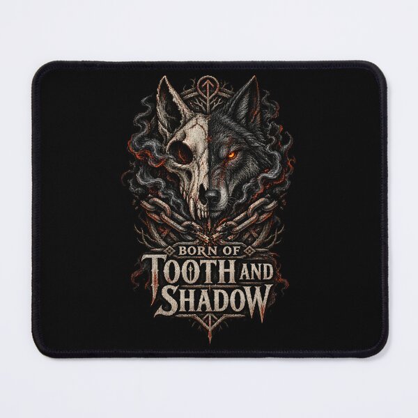 Item preview, Born of Tooth and Shadow – Norse Wolf Skull Viking Rune Art designed and sold by R3XFORGE.